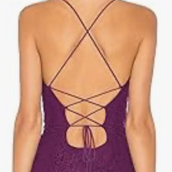 Asymmetrical All Over Lace Skylight Dress - Picture 2 of 9